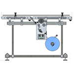 Systém pro spodní aplikaci etikets HM300, dělený dopravník, Remote display, 230V